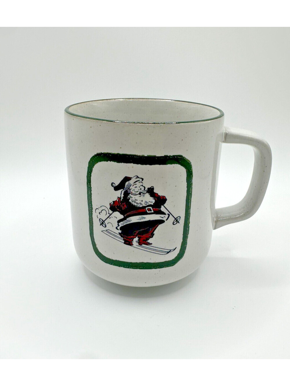 2025 Christmas Holiday Stoneware  Mug Cup Skiing Santa Hearth & Hand™ Magnolia
